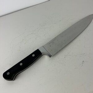 Wolfgang Puck 8" Chefs Knife Black Handle Grip, Full Tang